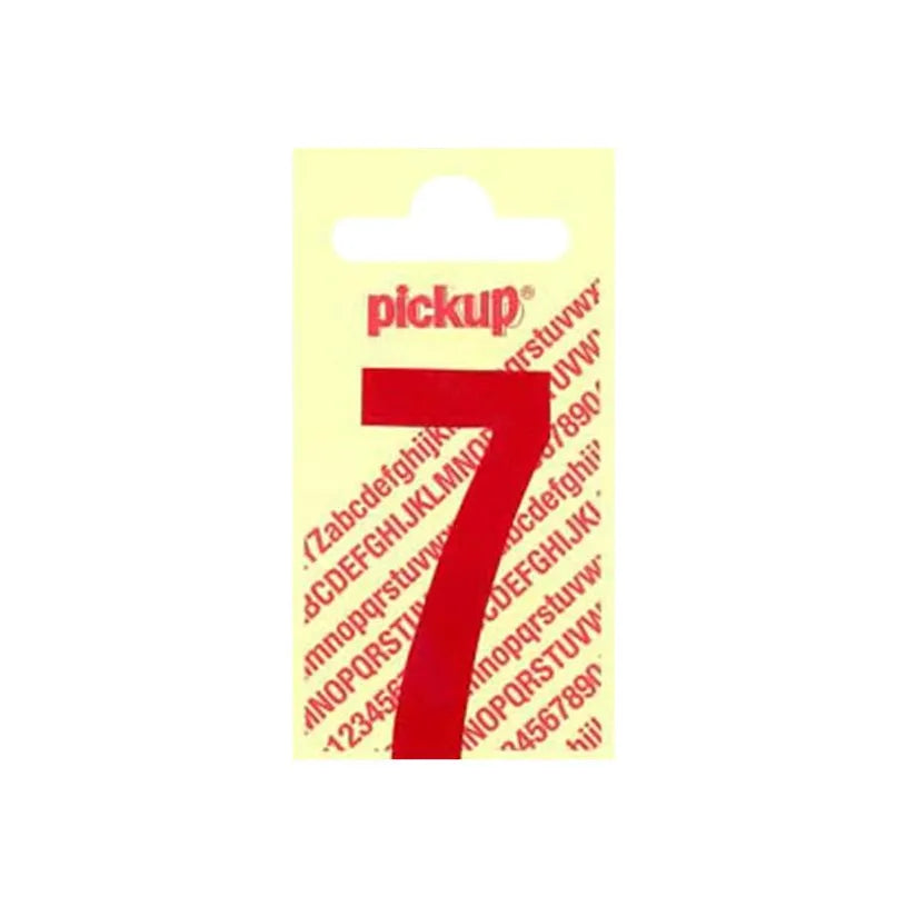 PICKUP - plakcijfer los Nobel verp. - kap 7 - 150mm rood