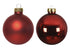 Kerstballen glas glans/mat mix 2.5cm - kerstrood 24st.