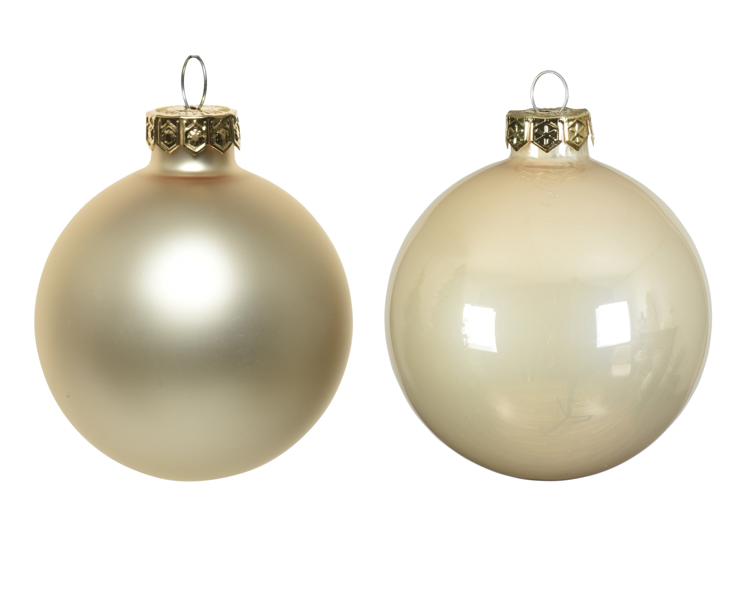 Kerstballen glas emaille/mat mix 3.5cm - parel 16st.