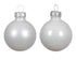 Kerstballen glas emaille/mat mix 3.5cm - winterwit 16st.