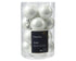 Kerstballen glas emaille/mat mix 3.5cm - winterwit 16st.