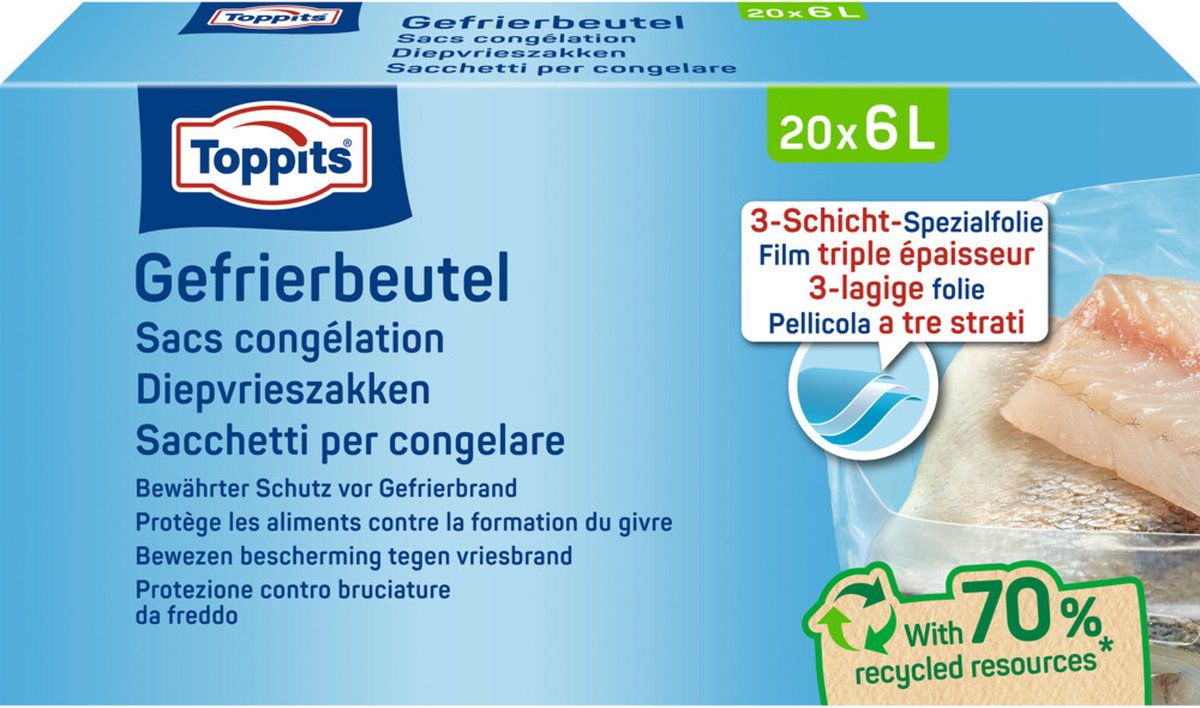 TOPPITS - Diepvrieszakjes 6L 20st. 6772769  6764612