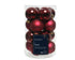 Kerstballen glas glans/mat mix 3.5cm - ossenbloed 16st.