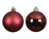Kerstballen kunststof glans/mat mix 10cm - ossenbloed 4st.
