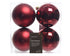 Kerstballen kunststof glans/mat mix 10cm - ossenbloed 4st.