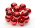Kerstballen op draad glas glans 2cm - kerstrood
