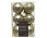 Kerstballen kunststof glans/mat mix 6cm - parel 12st.