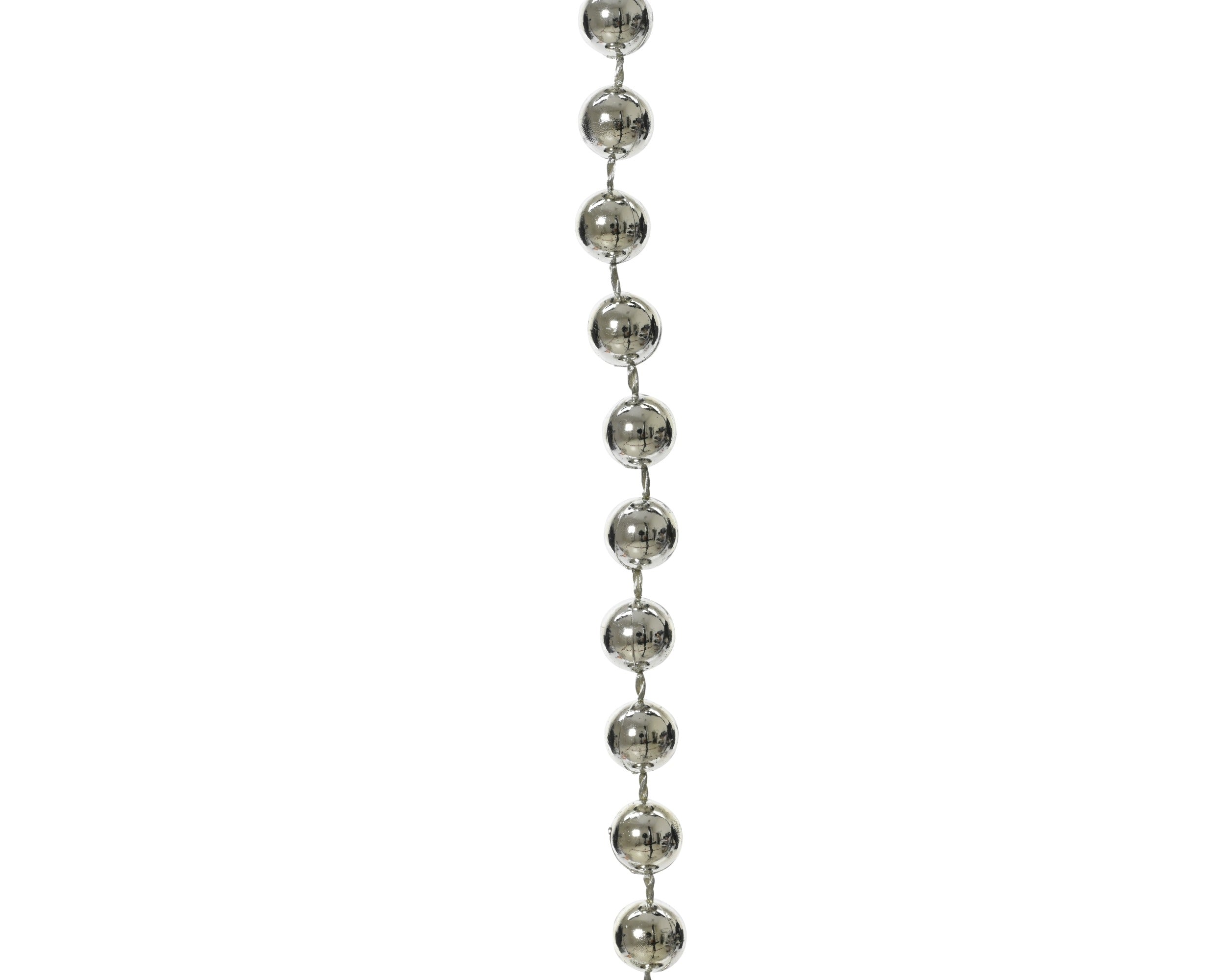 Kerst kralenketting 10m - zilver
