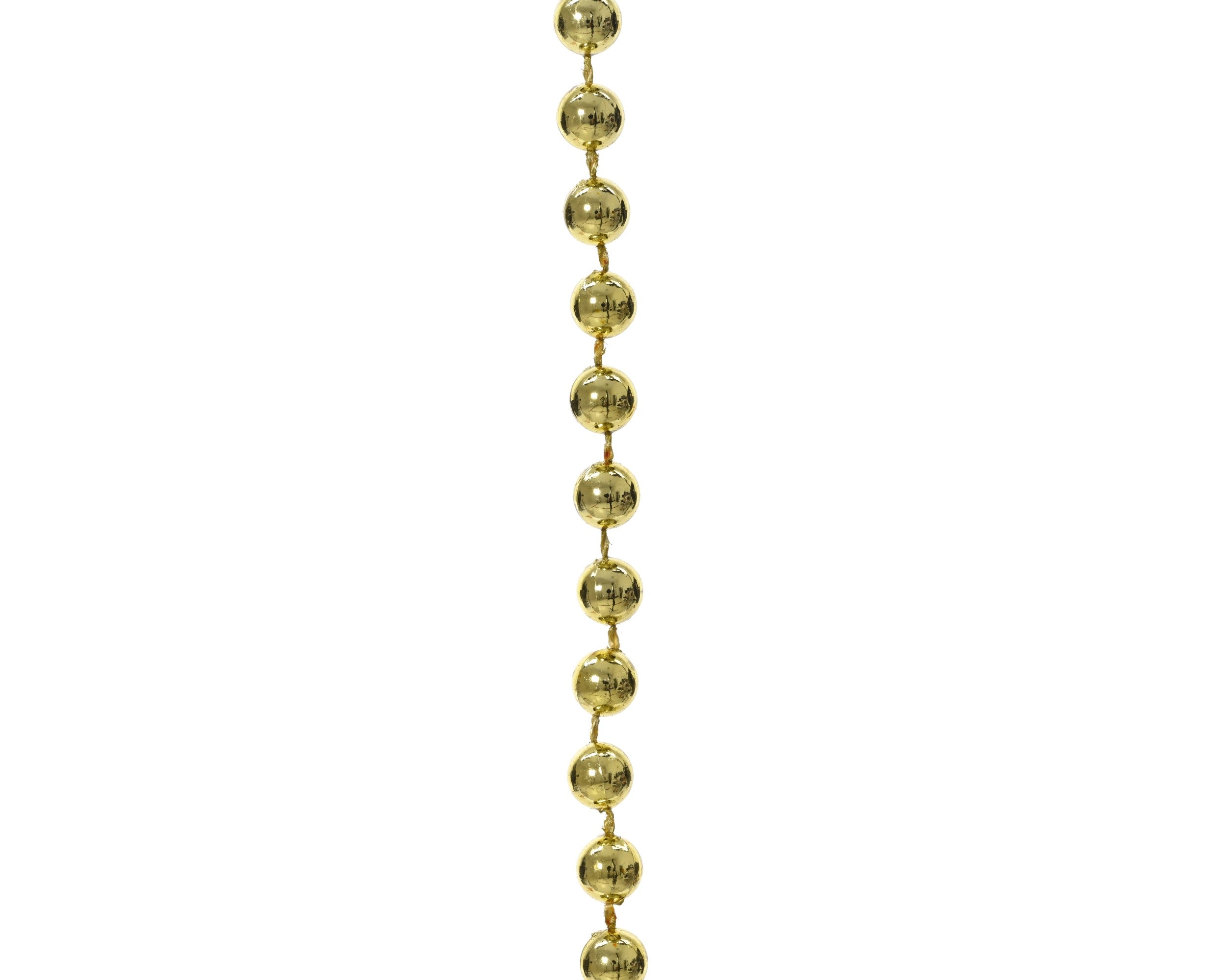 Kerst kralenketting 10m - licht goud