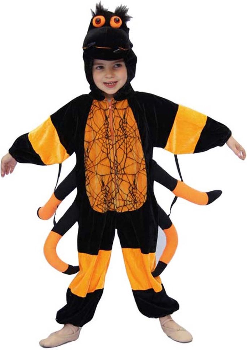 Kostuum pluche SPIN - zwart/oranje - 128