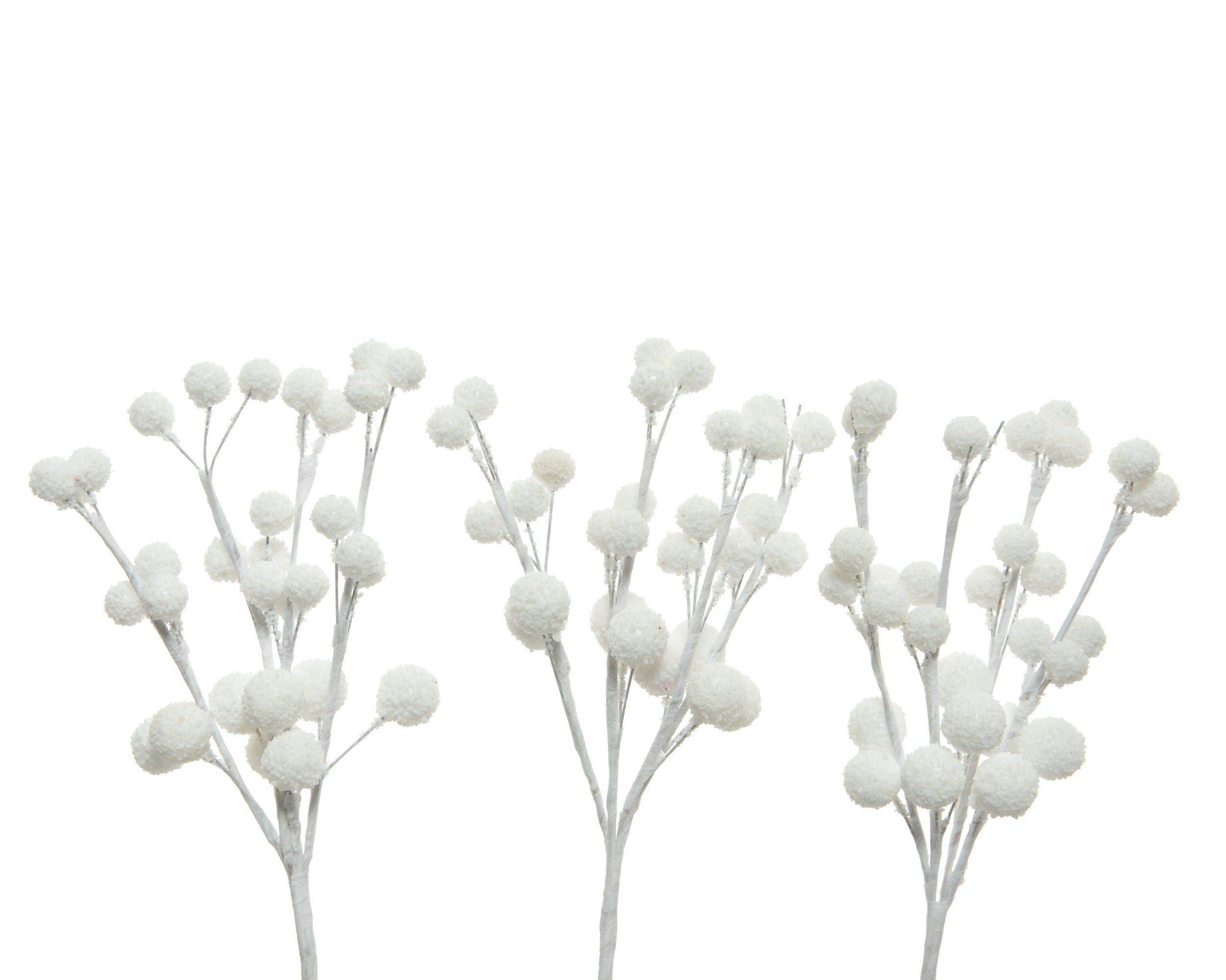Kerstdeco spray foam berries - wit