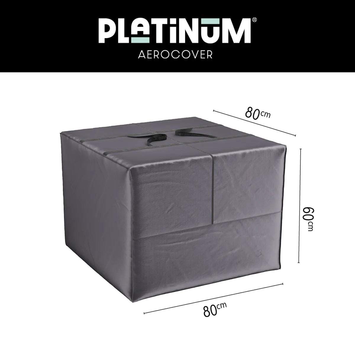 AEROCOVER kussenhoes - 80x80xH60cm - antraciet
