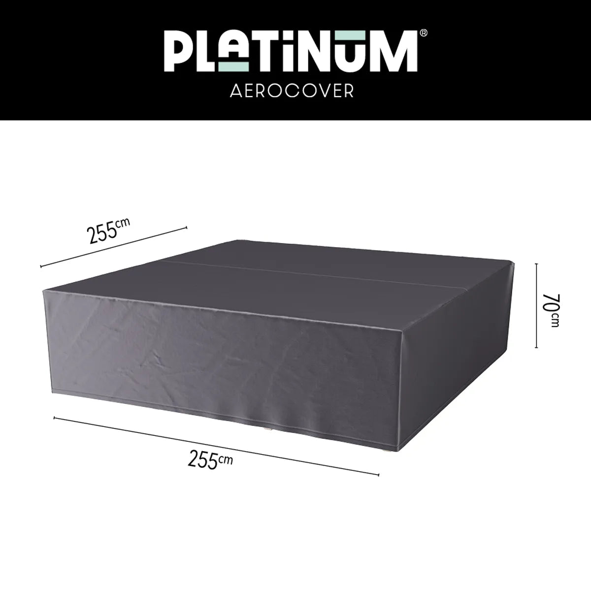 AEROCOVER Loungeset hoes - 255x255xH70cm - antraciet - beschermhoes - afdekhoes
