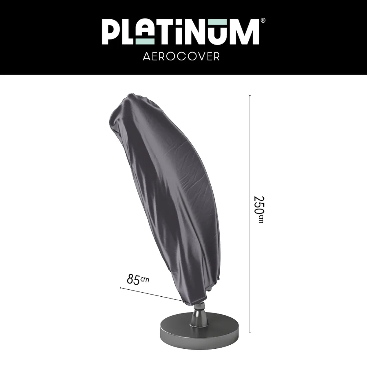 AEROCOVER Free-arm parasol hoes - H250x 85cm - antraciet