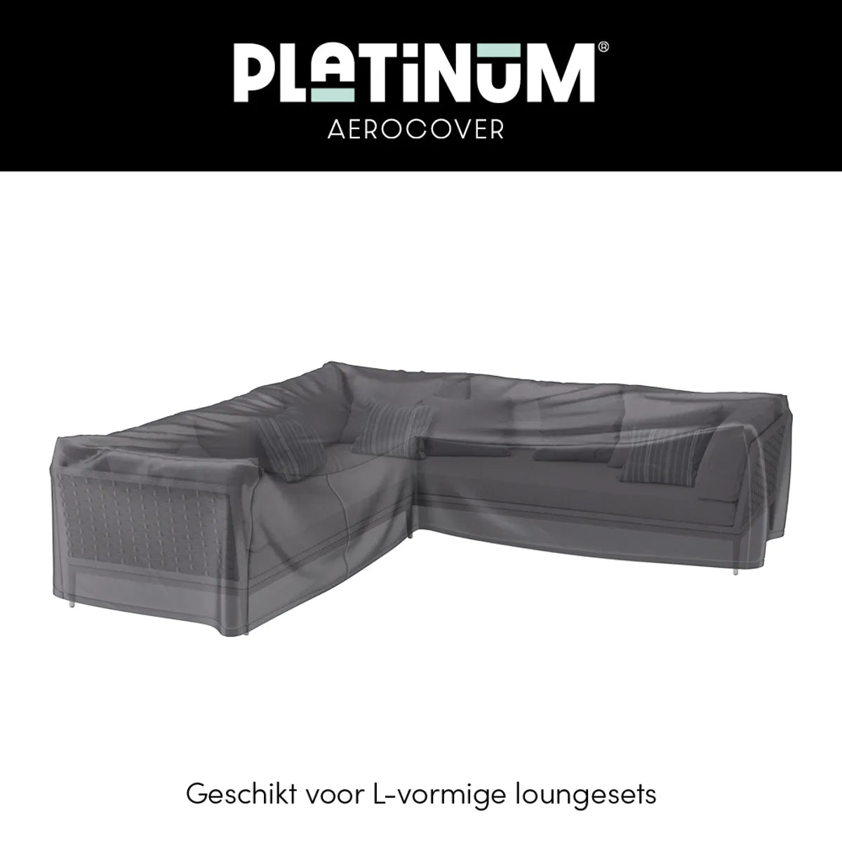AEROCOVER Loungeset hoes L-vorm - 235x 235x100xH70cm - antraciet
