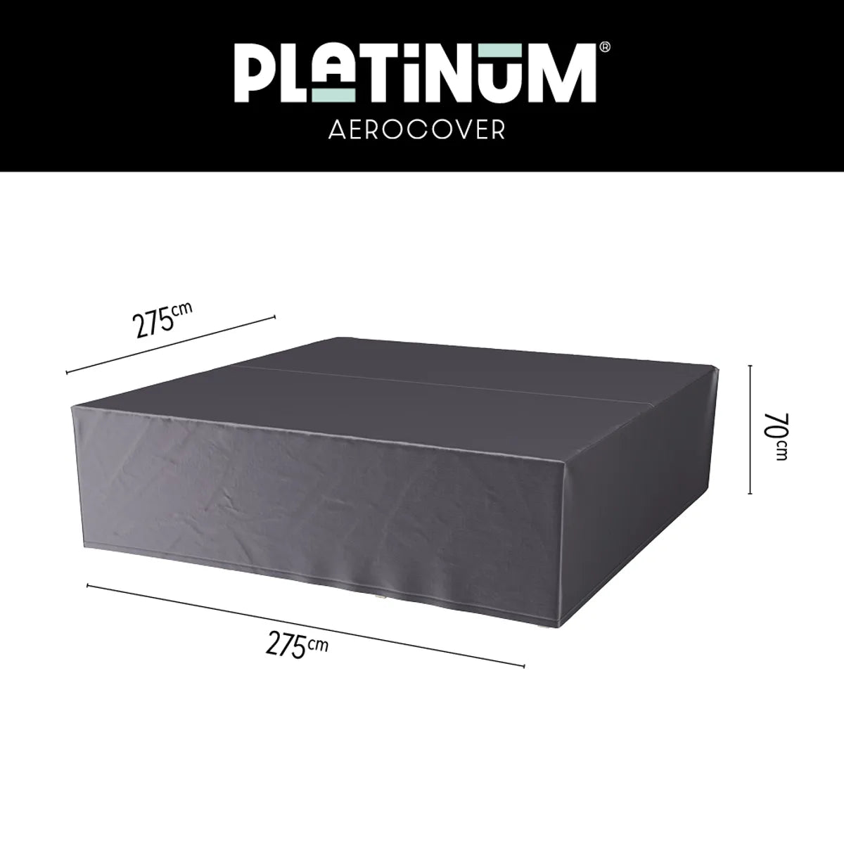 AEROCOVER Lounge hoes - 275x275xH70cm - antraciet