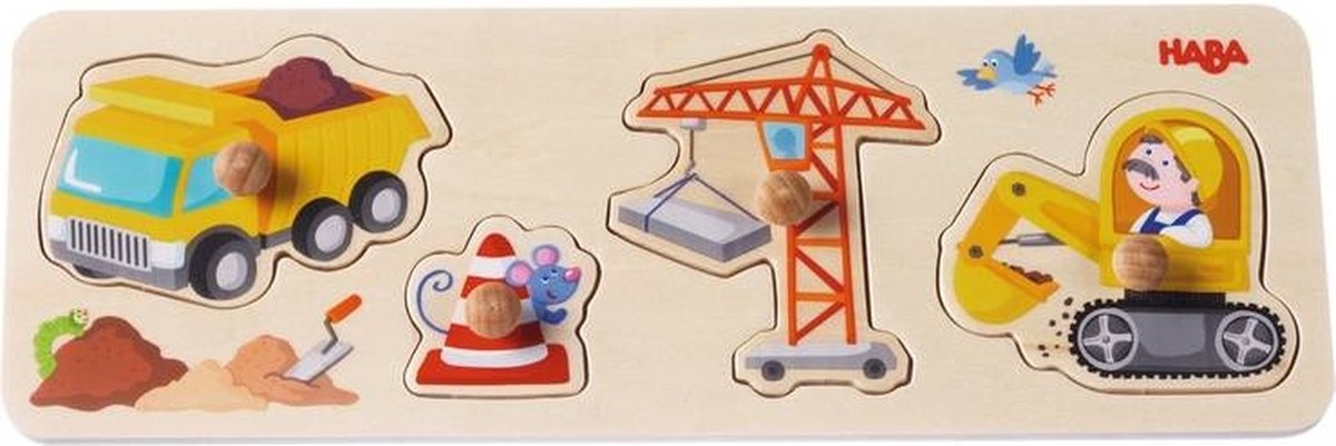 HABA Inlegpuzzel hout - Op de werf