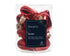 Kerstballen hart glas glans/mat mix 4.5x4cm - kerstrood 12st.