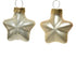 Kerstballen ster glas emaille/mat mix 4.5x4cm - parel 12st.