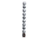 Kerstballen kunststof glans/mat/glitter mix 6cm - zilver 10st.