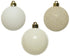 Kerstballen kunststof glans/mat/glitter mix 6cm - wolwit 10st.