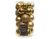 Kerstballen kunststof glans/mat/glitter mix 6cm 5cm 4cm - licht goud 30st.