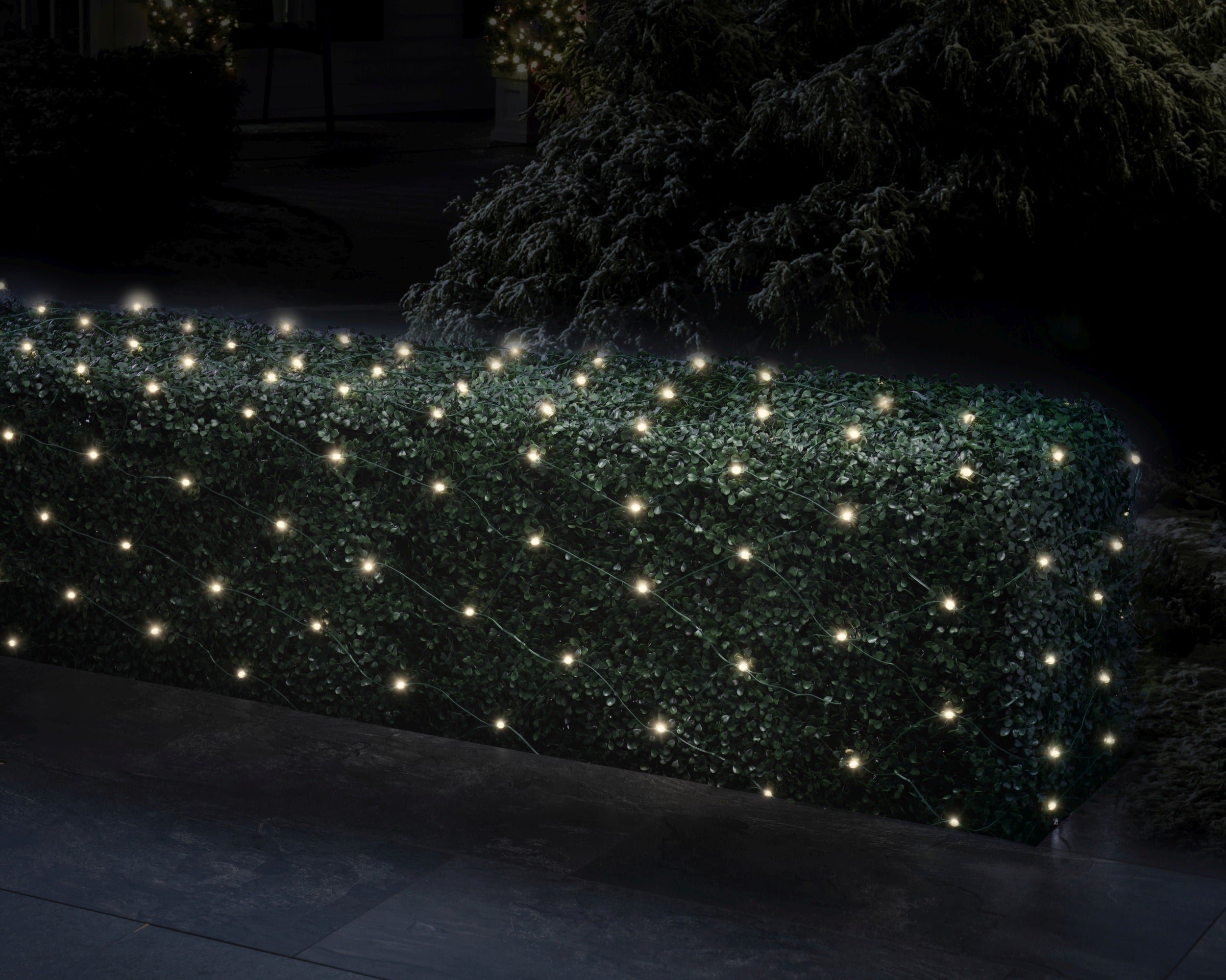 Lumineo LED net 300x300cm 384L - zwart/warm wit  - kerstverlichting