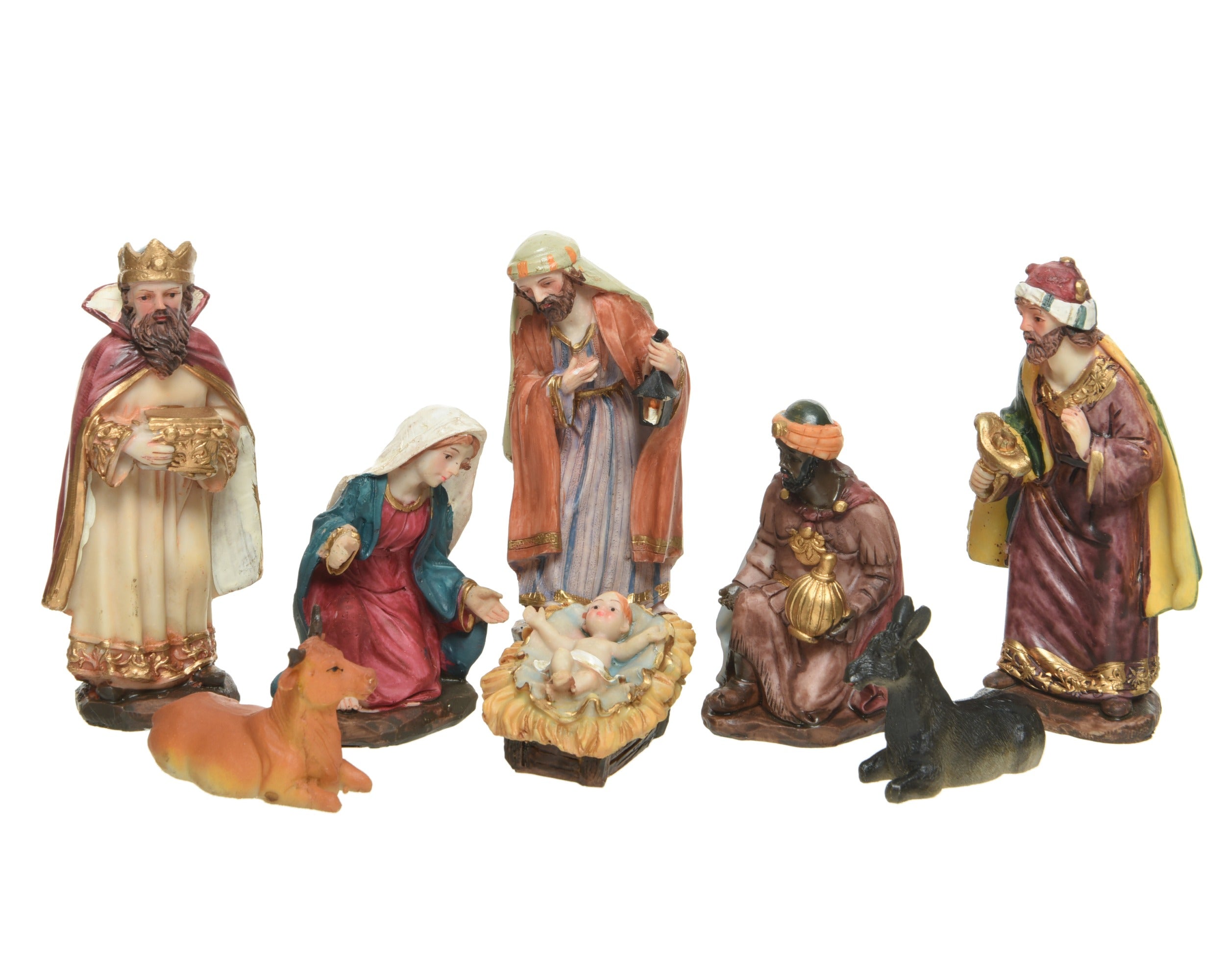 Kerststal figuren set/8 - multi