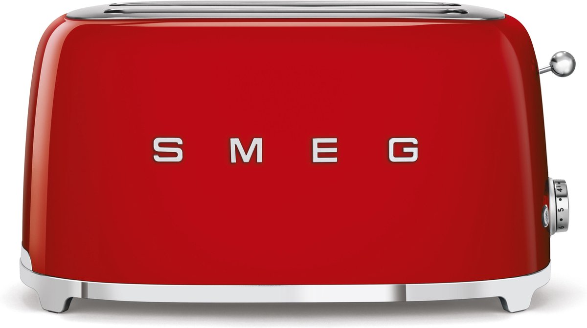 SMEG broodrooster 2x4 -rood toaster voor 4 sneden