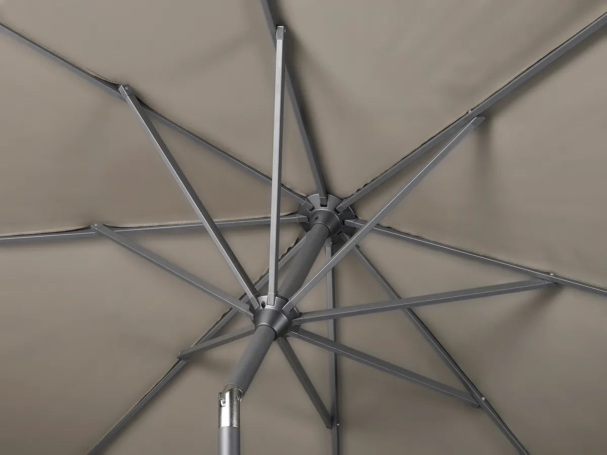 Platinum RIVA parasol - 2.5x2.5m - wit/ antra  excl. voet