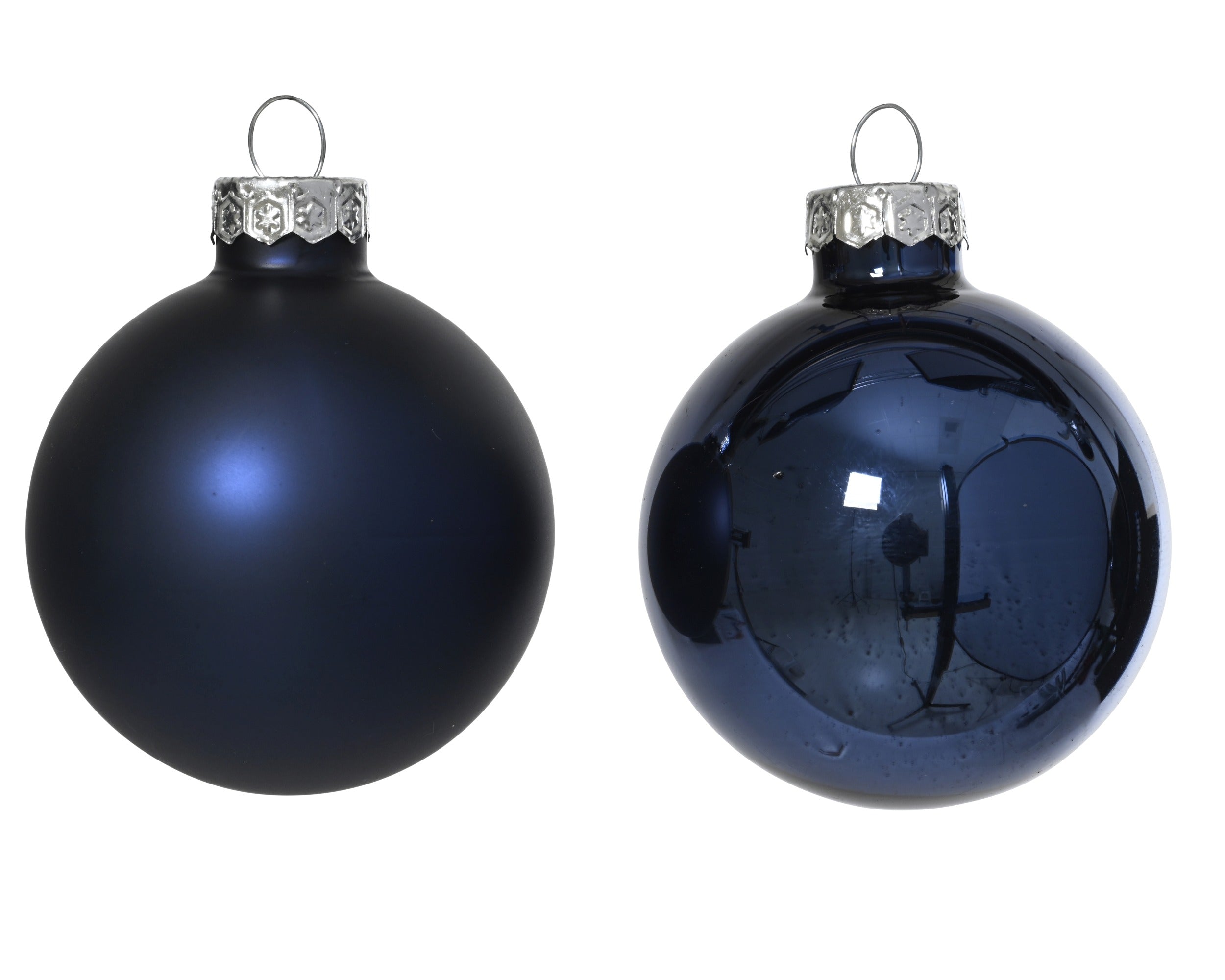 Kerstballen glas glans/mat mix 3.5cm - nachtblauw 16st.