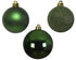 Kerstballen kunststof glans/mat/glitter mix 6cm - dennengroen 10st.