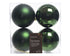 Kerstballen kunststof glans/mat mix 10cm - dennengroen 4st.