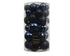 Kerstballen kunststof glans/mat/glitter mix 6cm 5cm 4cm - nachtblauw 30st.