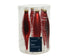 Kerst ijspegel glas glans/mat mix 15cm - kerstrood 6st.