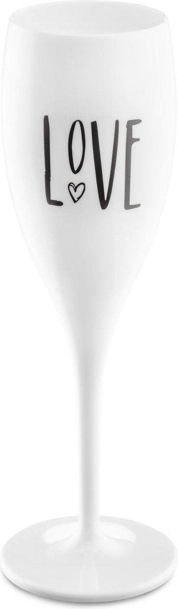 Koziol CHEERS NO.1 champagneglas 100ml - Love - cotton white  tu uc