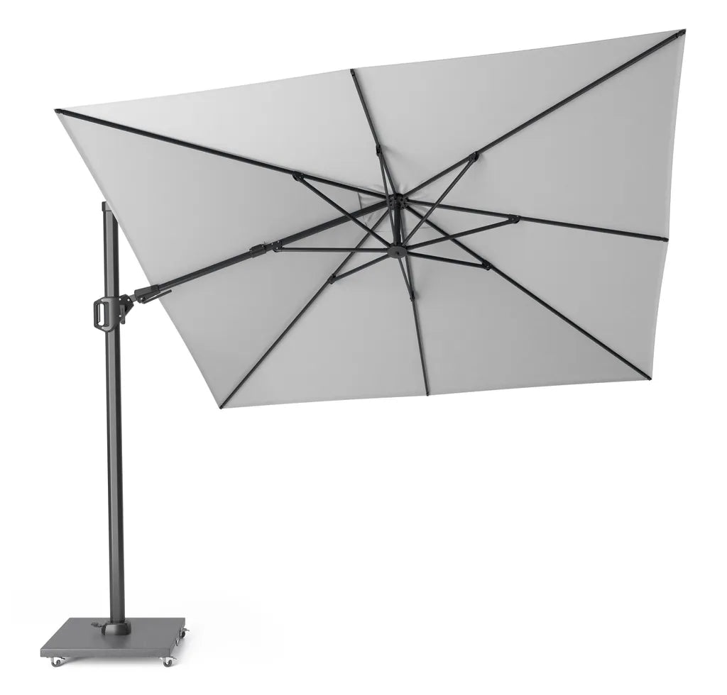 CHALLENGER T2 parasol 3x3m - wit/ antraciet excl. voet