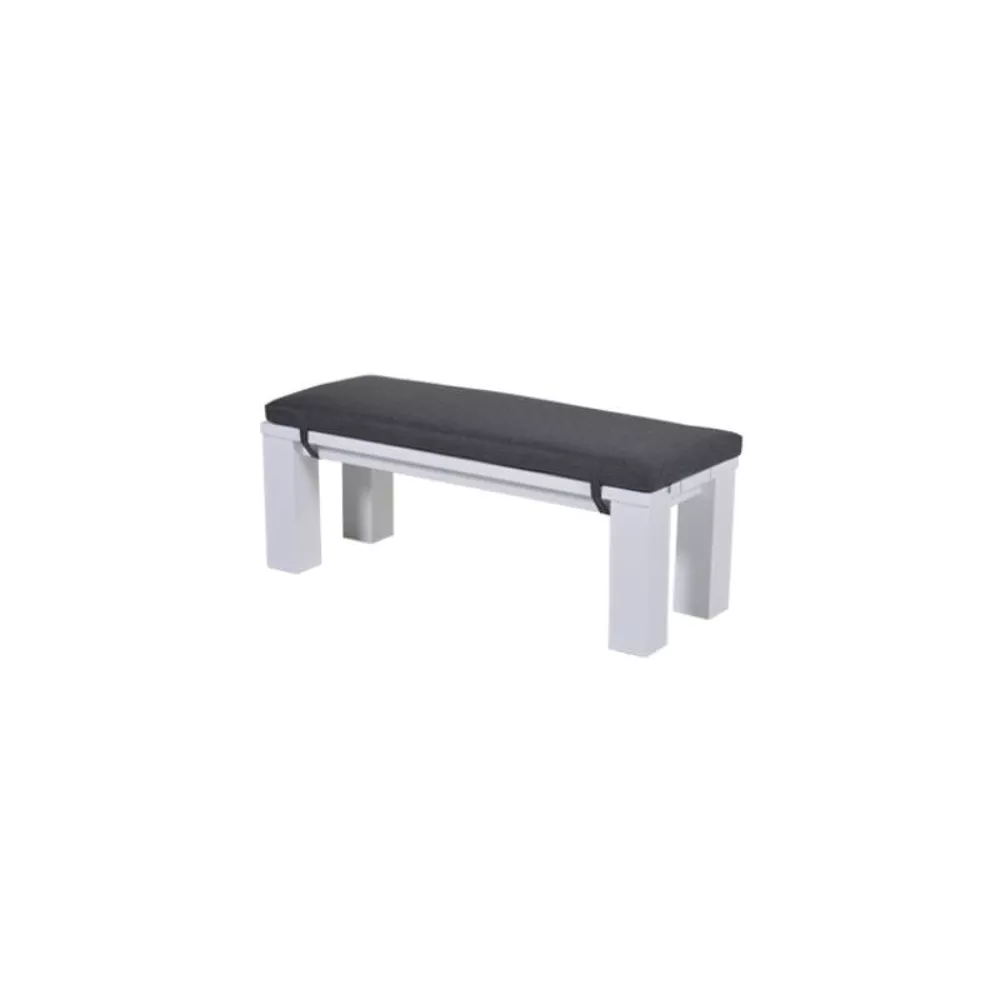GARDEN IMPRESSIONS - CUBE Bank - 115.5x43xH40cm - wit mat/ reflex black     TU UC