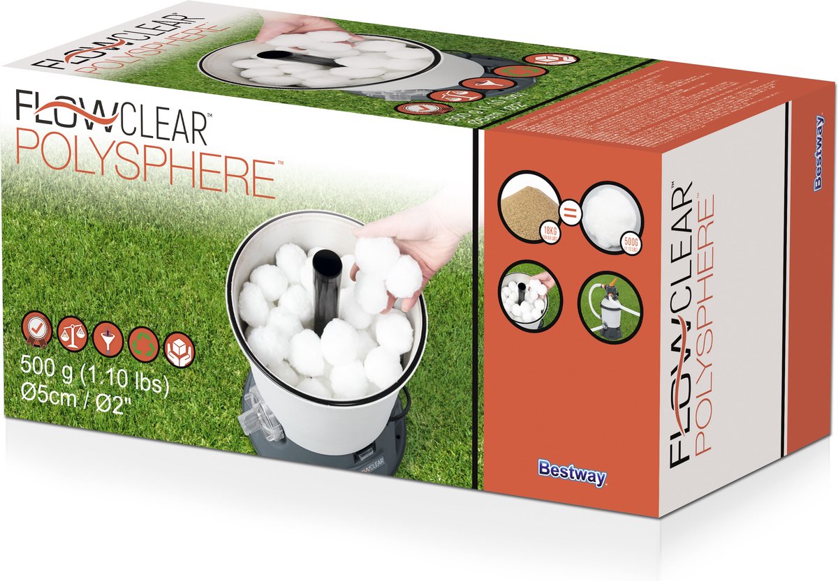BESTWAY Flowclear Polysphere vervanging voor zand in zandfilters