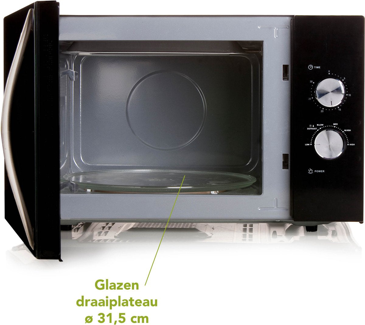 DOMO microgolfoven 30L - zwart 900w met ontdooifunctie afm HxBxD 37x58x48cm