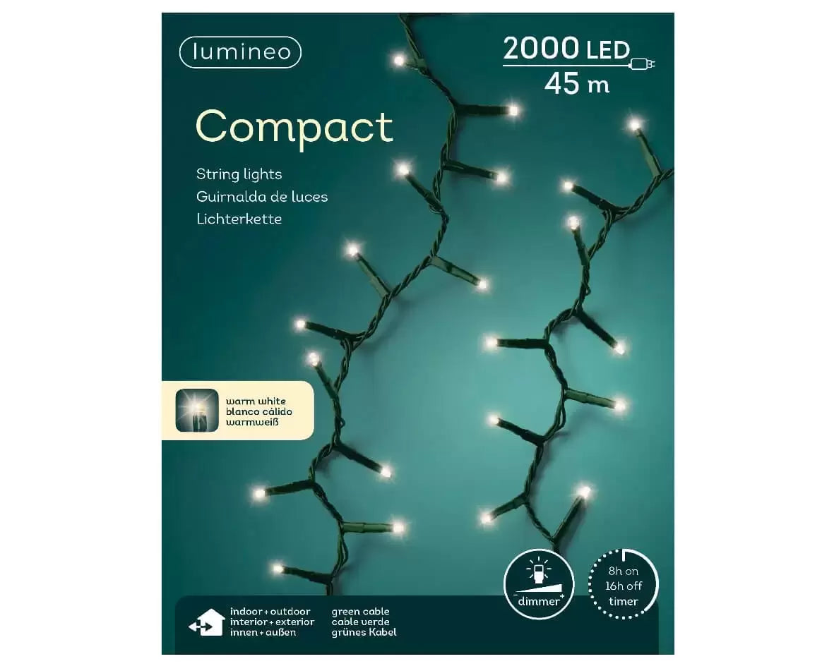 Lumineo LED compact 4500cm 2000L - groen/warm wit - kerstverlichting groen/ warm wit kerstverlichting buiten