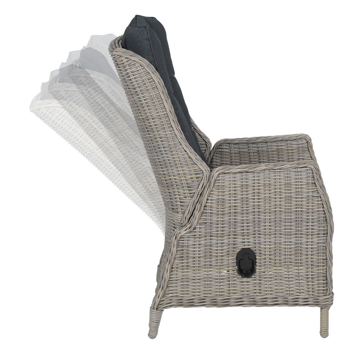 GARDEN IMPRESSIONS - OSBORNE fauteuil verstelbaar-vintage wil low/ r. black  - verstelbare tuinstoel