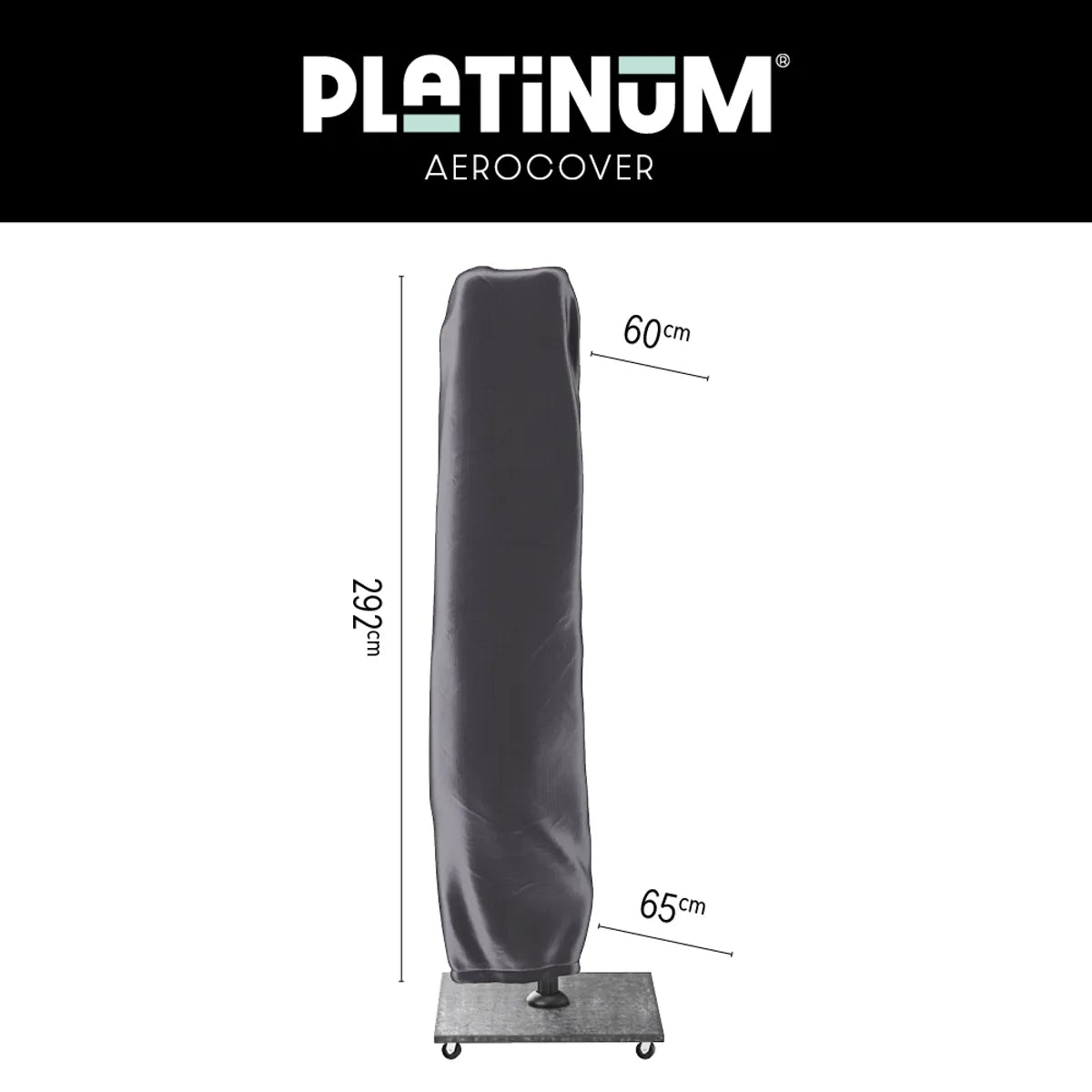 AEROCOVER Parasol hoes - free-arm H292x60/65 0/65cm - antraciet