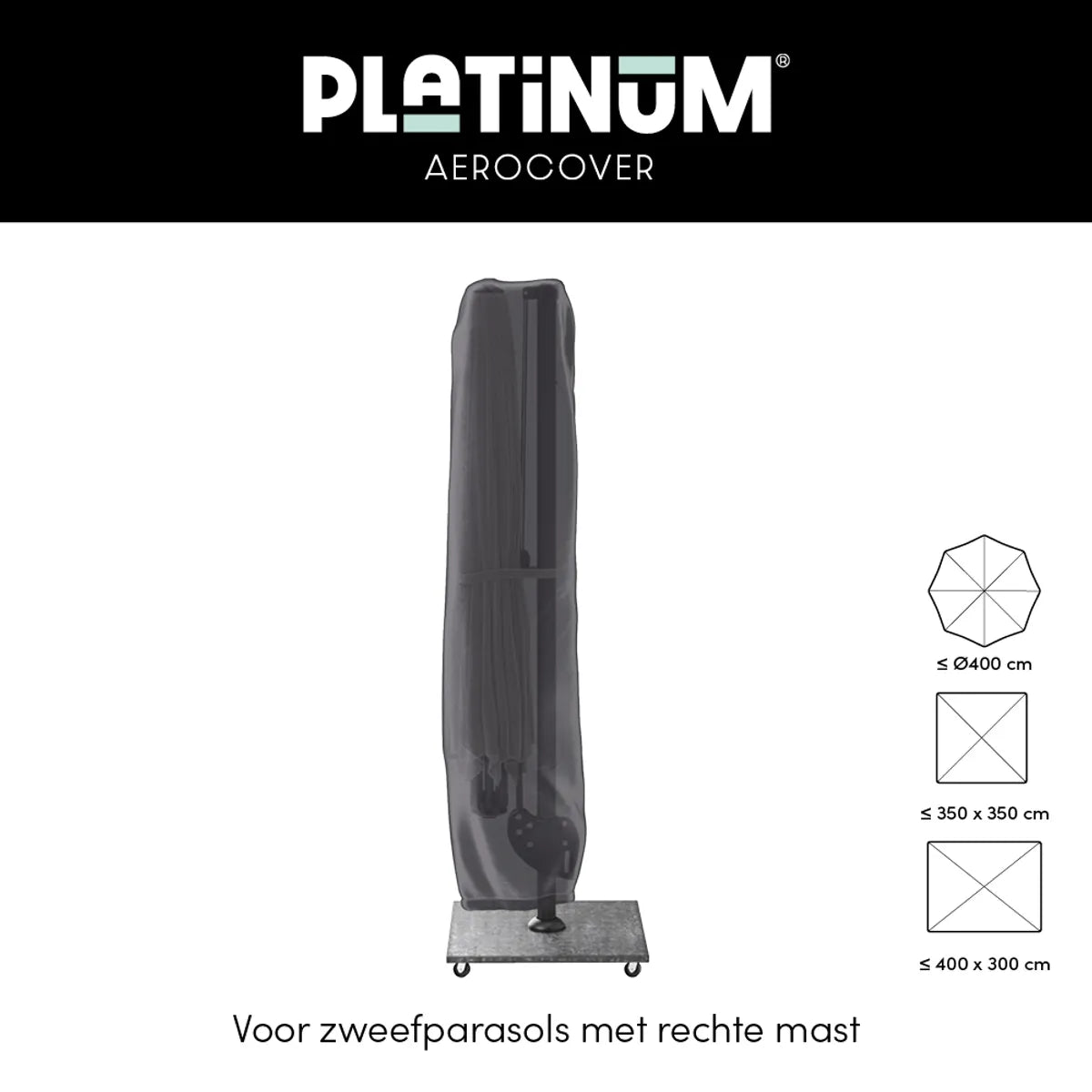 AEROCOVER Parasol hoes - free-arm H292x60/65 0/65cm - antraciet