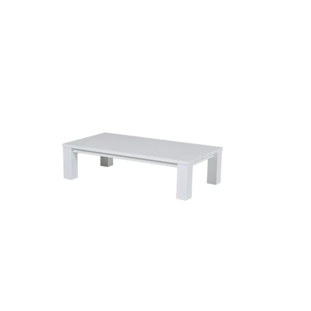GARDEN IMPRESSIONS - CUBE Lounge tafel - 140x70x40cm - wit mat/ reflex black    TU UC