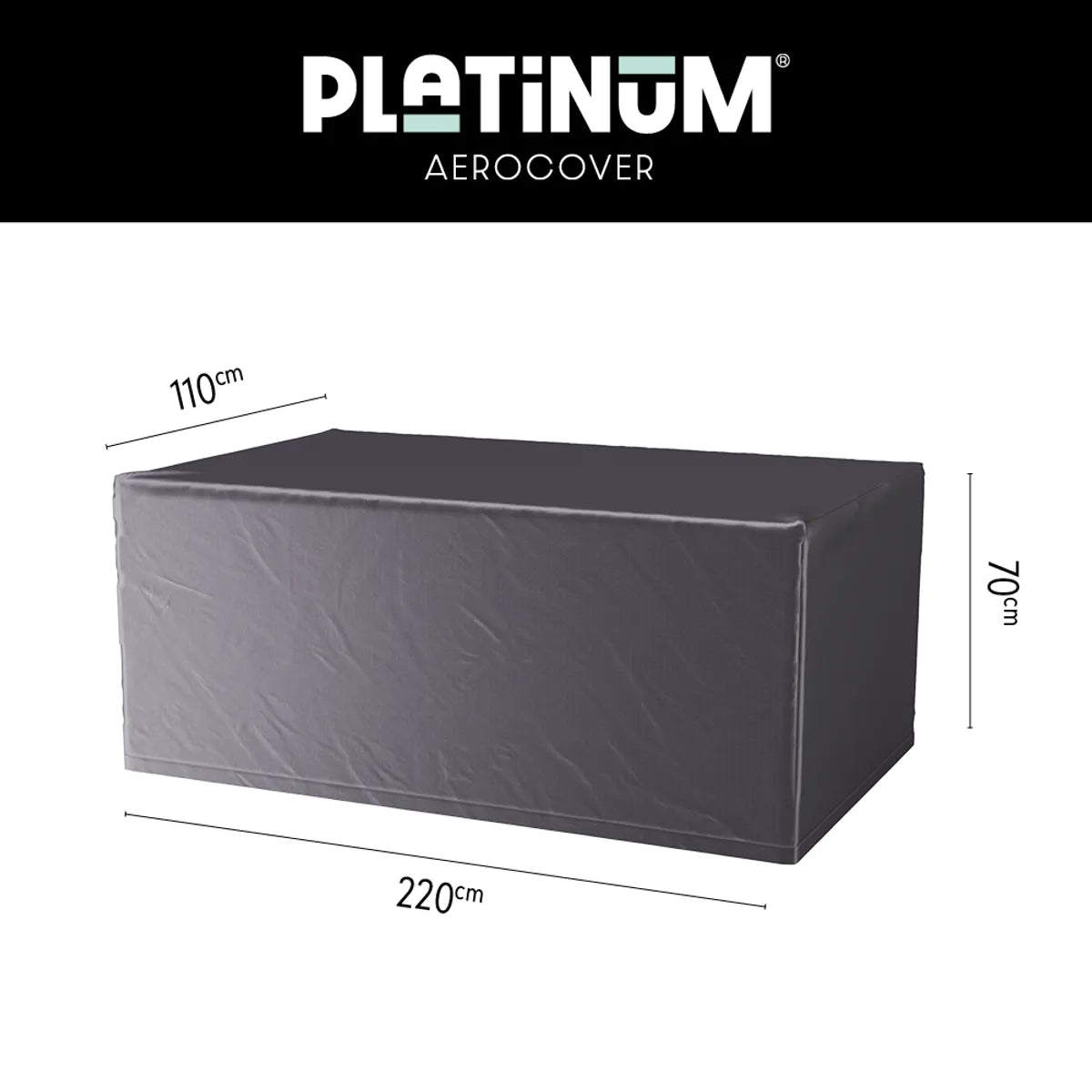 AEROCOVER Tuintafel hoes - 220x110x70cm afdekhoes - beshermhoes voor tuintafel