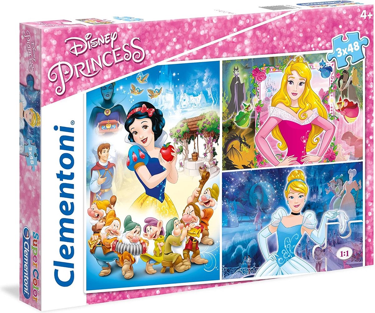 CLEMENTONI Puzzels - Princess 3x48st.