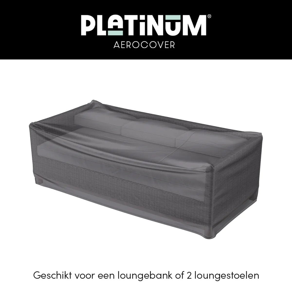 AEROCOVER Loungebank hoes - 205x100x70cm antraciet - beschermhoes voor lounge