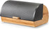 ZELLER Brooddoos - bamboe/ metaal -zwart afmeting 39x27x19cm