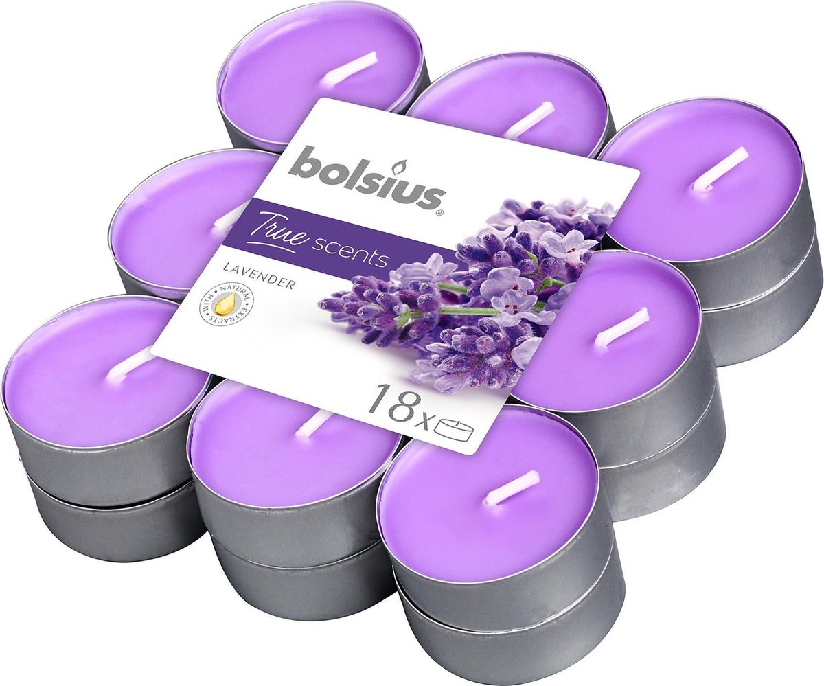 BOLSIUS geurkaarsen 18st.- lavendel true scents